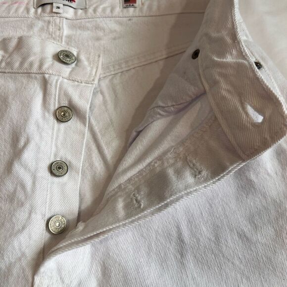 Re/Done White Levi’s Straight Leg Jeans Size 26 - Picture 13 of 13